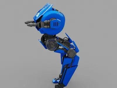 Battle Droid ZERA   rigged character 3D model