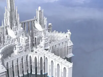 Final Fantasy High fantasy City 2 ocean 3D 3D model