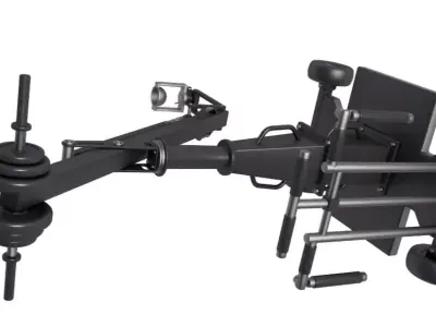 Dolly 4x4 with Mini Crane 3D model