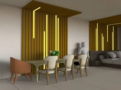 Interior Lowpoly 3D Model 3D model