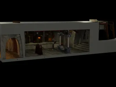 Jabbas Throne Room - Boiler Room - Complete set 1-18 scale 3D Model Pack