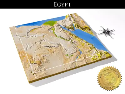 Egypt High resolution 3D relief maps 3D model