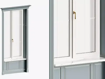 Classic style windows framing 3D model