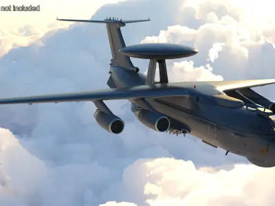  Airborne Radar Patrol Plane Rigged for Cinema 4D 