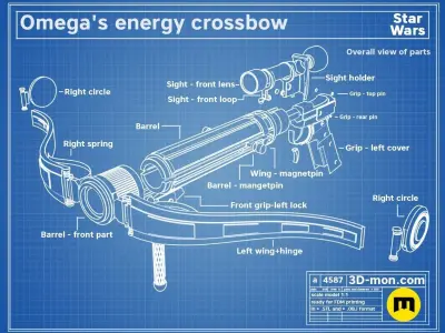Omega Energy Crossbow Bad Batch Star Wars 3D print model
