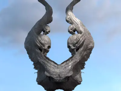 Alien meteor horns  3D model