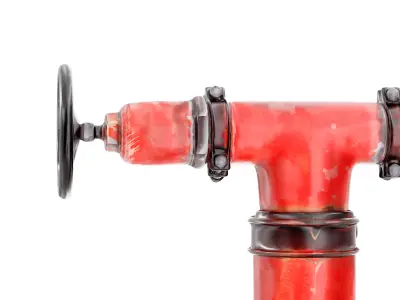 Fire Hydrant game asset 3d model Low-poly 3D model