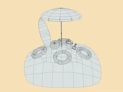 Beach Props Pack JFG V2 Low-poly 3D model