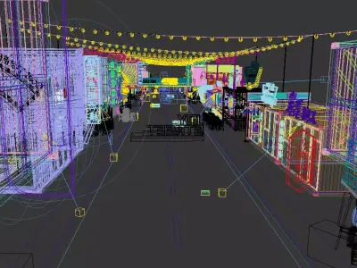 Container-converted Snack Street 3D model