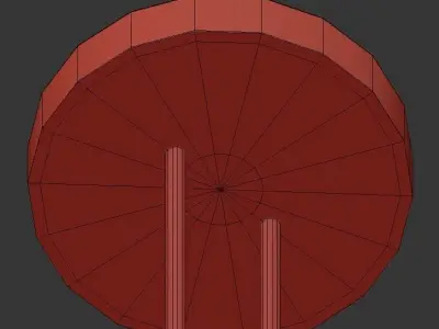 The Eirene two brass pendant lights hanging 3D model