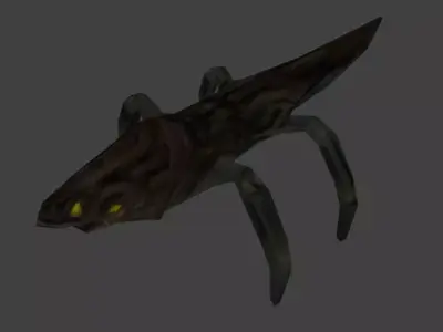 Low poly Insect Alien Low-poly 3D model