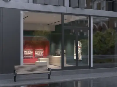 Interior Scene 10 - Glasses Shop 3D model 3D model