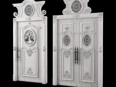 Classic doors 3D model buy