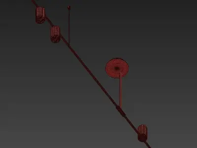 Mid Century Modern 3 Light 3D model