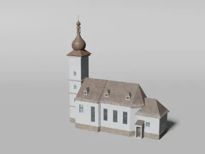 Rural Bavarian church building 3D model