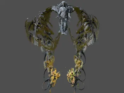  Crusades angel Cathedral statue 3D model