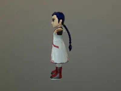 Game ready soldier character Low-poly 3D model