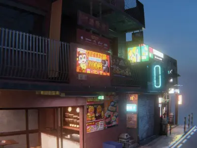 Tokio street 1 3D model