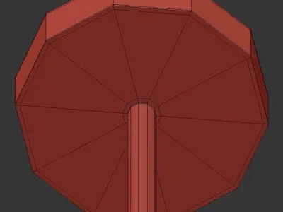 RAM 3 three light chandelier gold 3D model