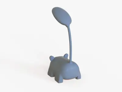 Wolf Desk Lamp Low-poly 3D model