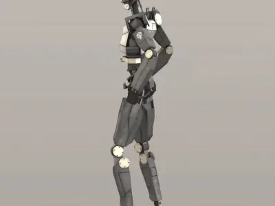 Sentinel Bot LP Rigged Low-poly 3D model