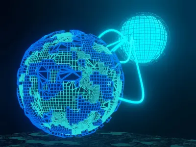 3D scifi planet model for game assets Low-poly 3D model