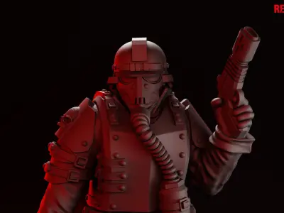 Lieutenant Death squad of Imperial force 3D print model