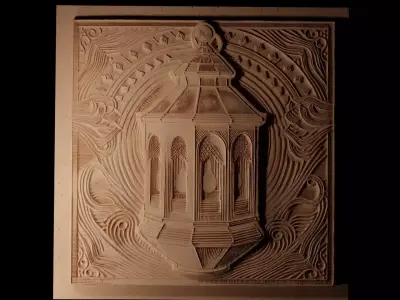 Lantern CNC 3d Print High Relief Sand Casting 3D print model