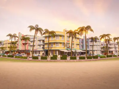 MIAMI VICE CITY ART DECO BUILDING SCENE DEMO FILE Low-poly 3D model