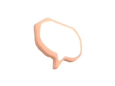 Speech Balloon v28 004 Low-poly 3D model