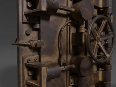 Industrial  Heavy Door  3D model