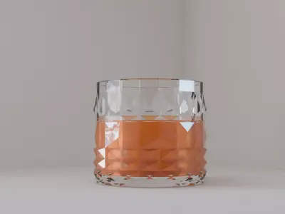 Glass Wine Basic Model Low-poly 3D model