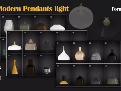 30 light Pendant collection 3D model