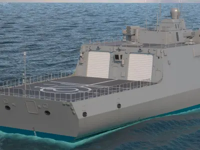  Stealth Naval Combat Ship Gray 