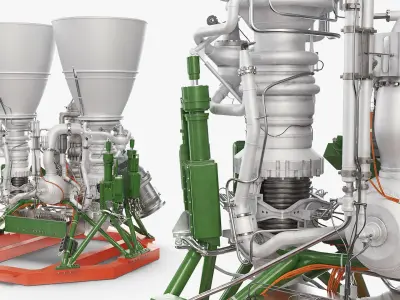  Russian RD 180 Dual Chamber Rocket Engine 