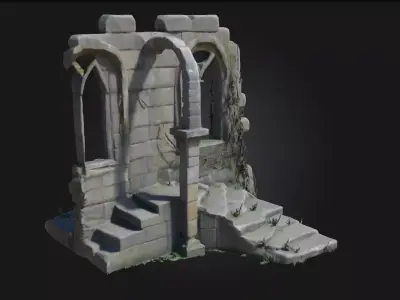 Ruined Archway  Gateway to Forgotten Eras 3D model