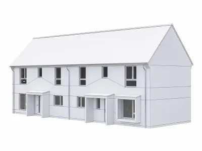 Neighborhood Houses P15 Low-poly 3D model