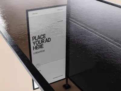 Bus Stop Type B Low-poly 3D model