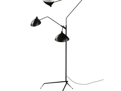 Lampadaire 3 Bras 3D model