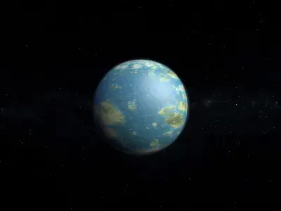 Alien Planet 01 Low-poly 3D model