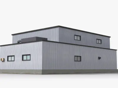 Factory x15 Low-poly 3D model