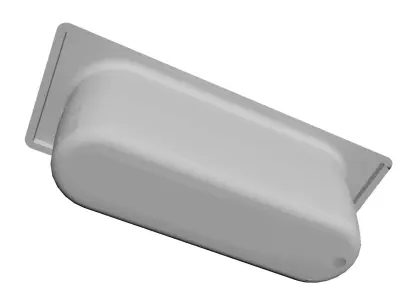 Bathroom-bath rectangular bathtub Low-poly 3D model