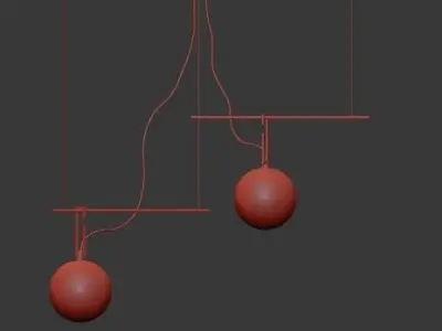 Untitled arms artidie pendant light 3D model