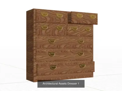 Wooden Furniture 1 3D Model Pack
