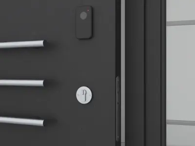Aluminium door 40 3D model