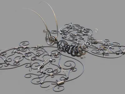 Steam Punk Butterfly 3D model