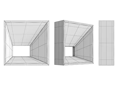 Alcazar tile blue print ceramics 3D model