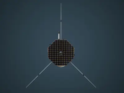 Star Satellite Low-poly 3D model