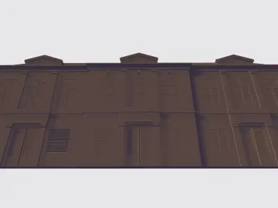 Building Facade for 3D Art Free low-poly 3D model