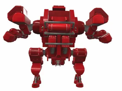 Battle mech robot mobi 6R 3D model